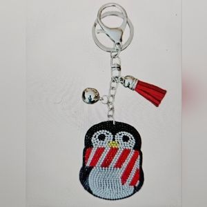 DIVAS LiMiTED Penguin Key Holder with Red Tassel